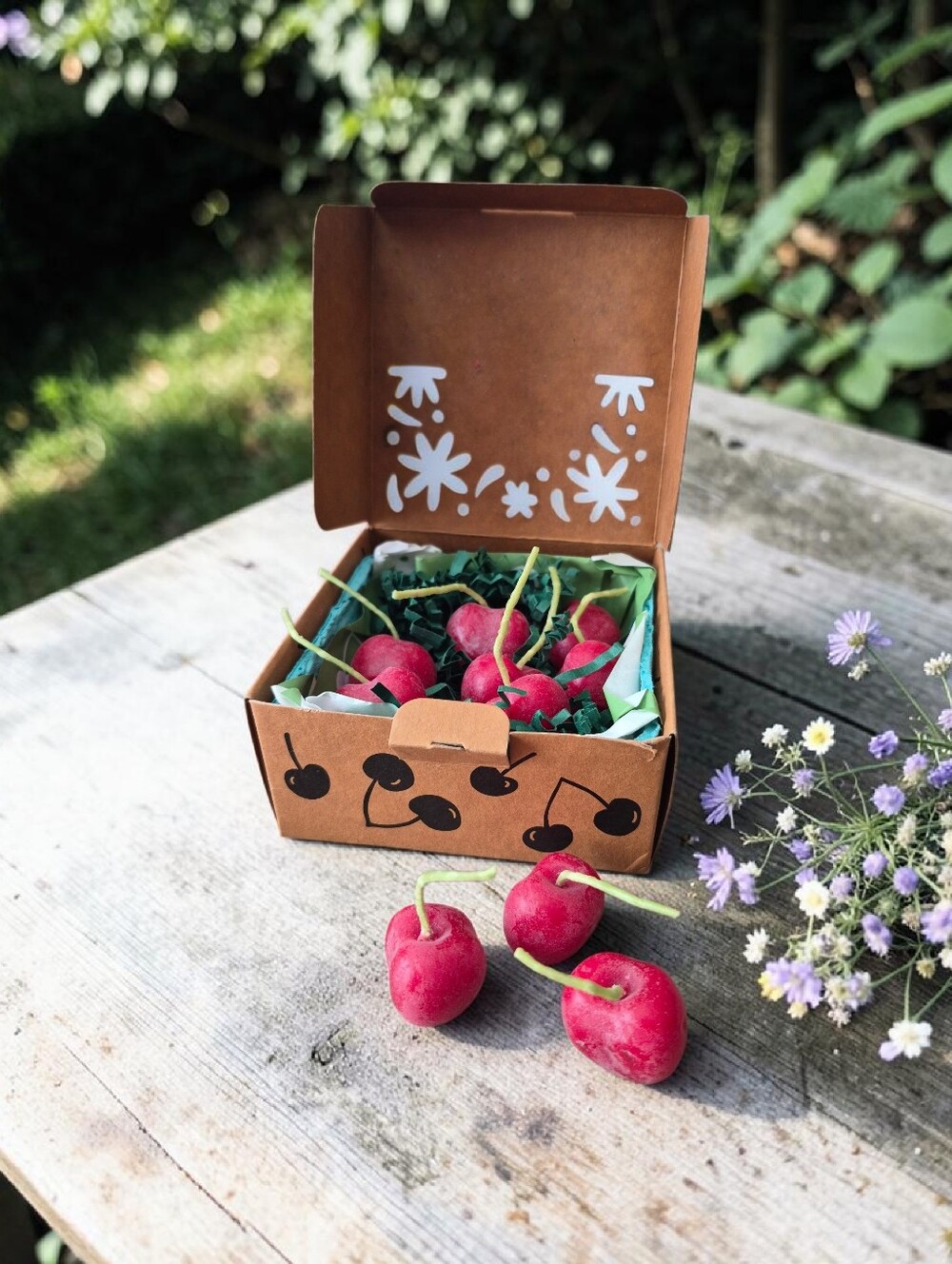 Happy Organics Cherry-Shaped Beeswax Birthday Candles Set Of 10